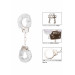Наручники металлические с пушком CalExotics Playful Furry Cuffs, белые