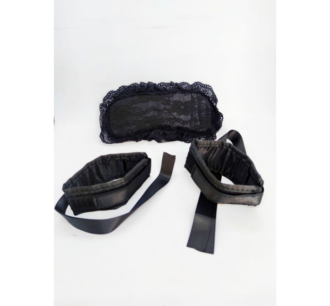Наручиники DS Fetish Handskaff with blinfold black