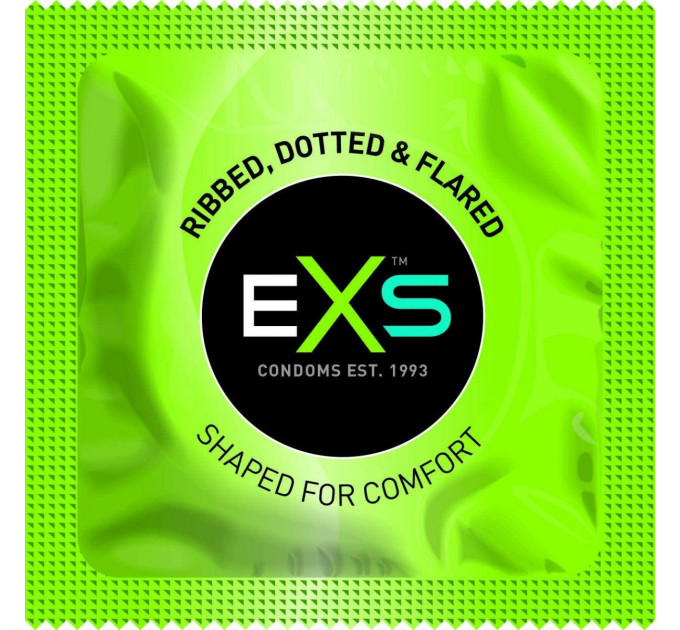 Презервативы EXS Ribbed & Dotted с ребристой и точечной структурой (цена за упаковку, 12 шт.)