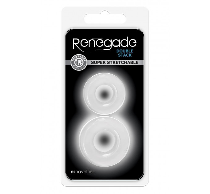 Ерекційні кільця, що розтягуються, для пеніса NS Novelties Renegade прозорі