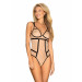 Боди с контрастными полосами Obsessive Nudelia teddy S/M
