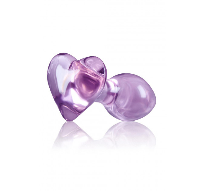 Стеклянная пробка NS Novelties CRYSTAL HEART PURPLE