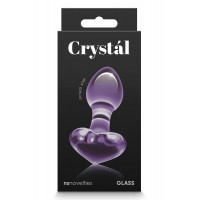 Стеклянная пробка NS Novelties CRYSTAL HEART PURPLE