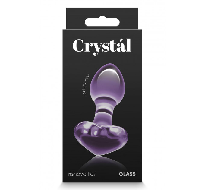 Стеклянная пробка NS Novelties CRYSTAL HEART PURPLE