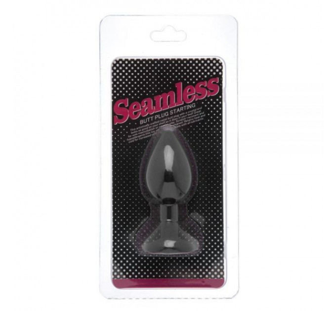 Анальна пробка Black Silicone Dark Pink, s
