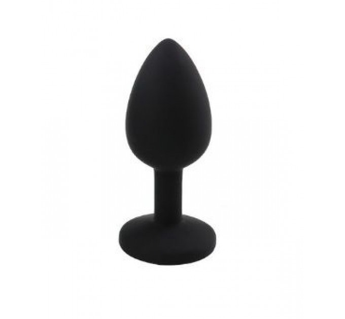 Анальна пробка Black Silicone Dark Pink, s