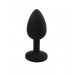 Анальна пробка Black Silicone Dark Pink, s
