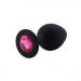 Анальна пробка Black Silicone Dark Pink, s