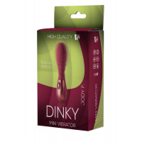 Мини вибратор рельефный Dream Toys Dinky Mini Vibrator Jody F бордовый, 12 см х 3.2 см