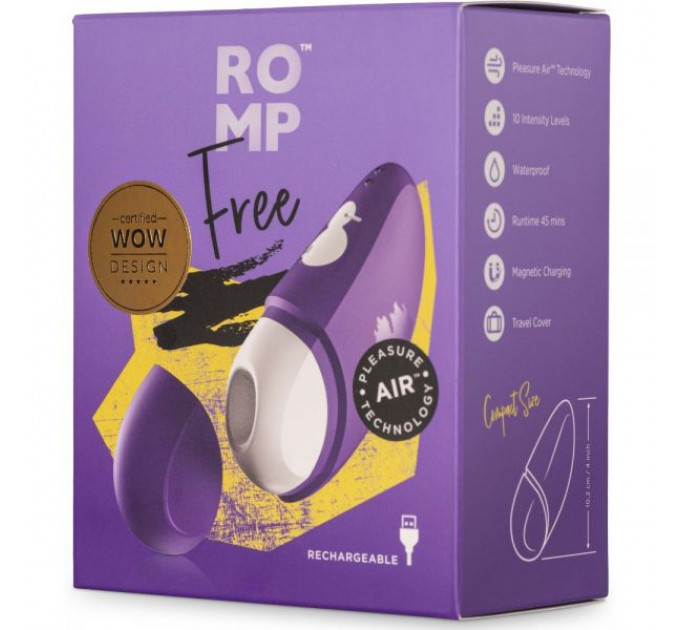 Вакуумный клиторальный стимулятор Romp Free Violet