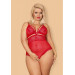 Боди Obsessive 838-TED-3 teddy opencrotch red XXL