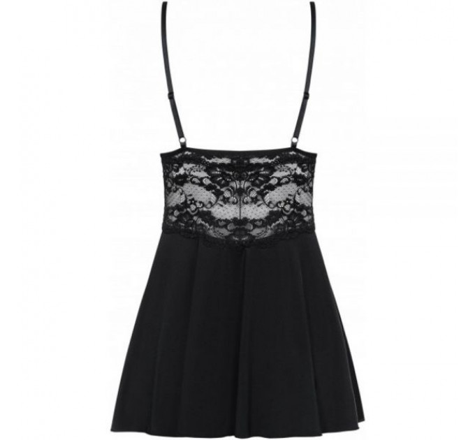Бебидолл Obsessive 810-BAB-1 babydoll & thong black S/M