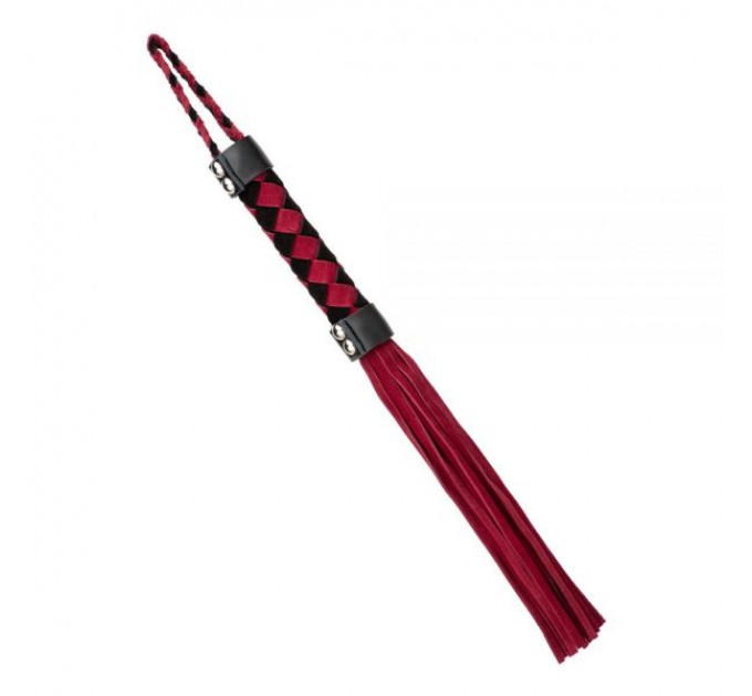 F61416 Плетка из замши ромб FLOGGER BLACK/RED