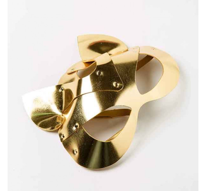Маска-Кошка Leather, Gold