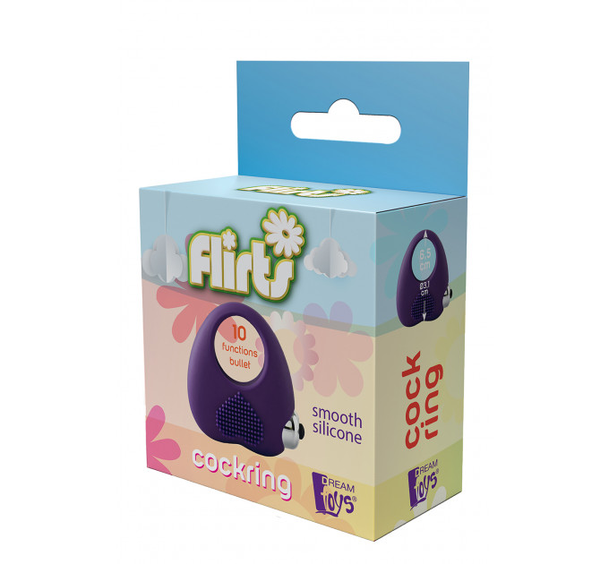Ерекційне кільце з вібрацією Dream Toys FLIRTS COCKRING PURPLE