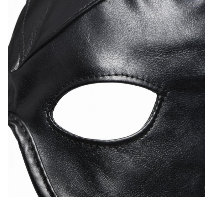 Маска з ріжками Dungeon Demon Bondage Mask, чорна