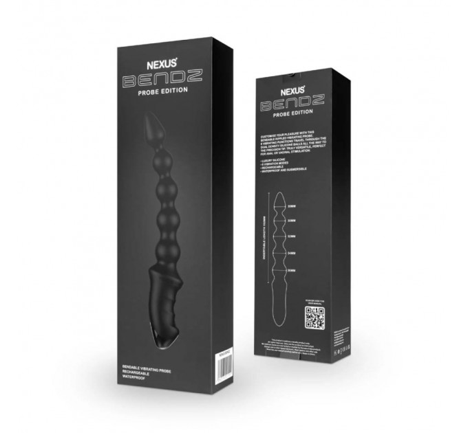 Анальная елочка с вибрацией Nexus Bendz черная, 29.2 х 3.6 см