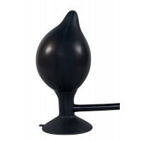 Анальна пробка на присосці з накачуванням You2Toys True Black чорна, 15 см х 4-10 см