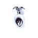Анальная пробка с камнем Plug-Jewellery Silver Heart PLUG- Rose