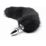 Анальна пробка S лисий хвіст DS Fetish Anal plug S faux fur fox tail