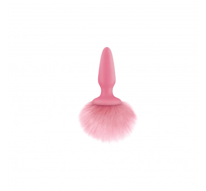 Анальная пробка с мягким пушистым хвостом кролика розовая BUNNY TAILS PINK
