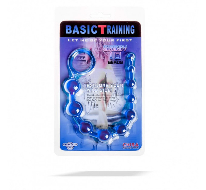 Анальний ланцюжок Chisa Basic Training Sassy, ​​блакитний