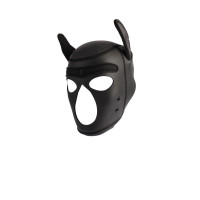 БДСМ маска собаки Chisa Sins Be My Master Bondage Puppy Hood, передня частина відстібається, чорна