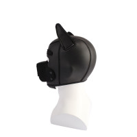 БДСМ маска собаки Chisa Sins Be My Master Bondage Puppy Hood, передня частина відстібається, чорна