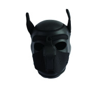 БДСМ маска собаки Chisa Sins Be My Master Bondage Puppy Hood, передня частина відстібається, чорна