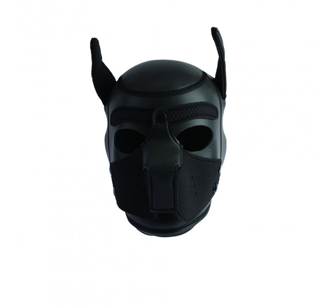 БДСМ маска собаки Chisa Sins Be My Master Bondage Puppy Hood, передняя часть отстегивается, черная