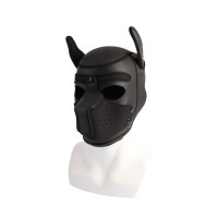 БДСМ маска собаки Chisa Sins Be My Master Bondage Puppy Hood, передня частина відстібається, чорна