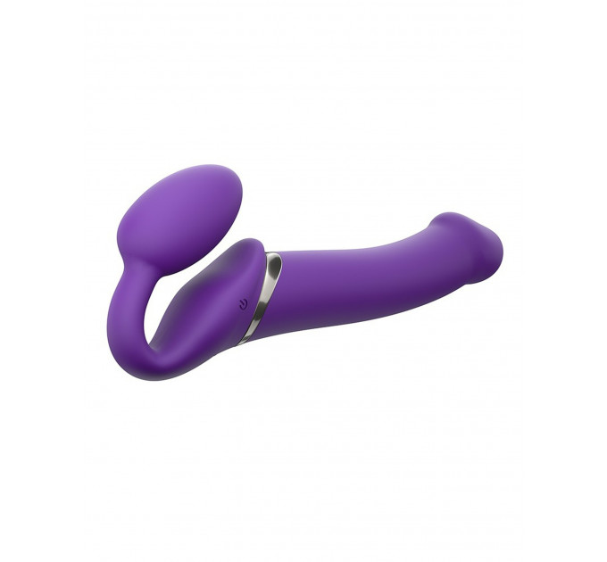 Безремневий страпон з вібрацією, Strap On Me-Strapless Vibrating, фіолетовий, 19 х 3.7 см
