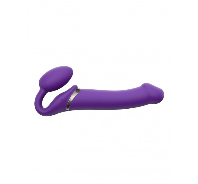 Безремневий страпон з вібрацією, Strap On Me-Strapless Vibrating, фіолетовий, 19 х 3.7 см