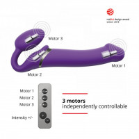 Безремневий страпон з вібрацією, Strap On Me-Strapless Vibrating, фіолетовий, 19 х 3.7 см