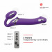 Безремневий страпон з вібрацією, Strap On Me-Strapless Vibrating, фіолетовий, 19 х 3.7 см