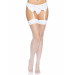 Чулки с задним швом белые Leg Avenue Backseam Thigh Highs O/S