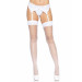 Чулки с задним швом белые Leg Avenue Backseam Thigh Highs O/S
