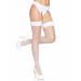 Чулки с задним швом белые Leg Avenue Backseam Thigh Highs O/S