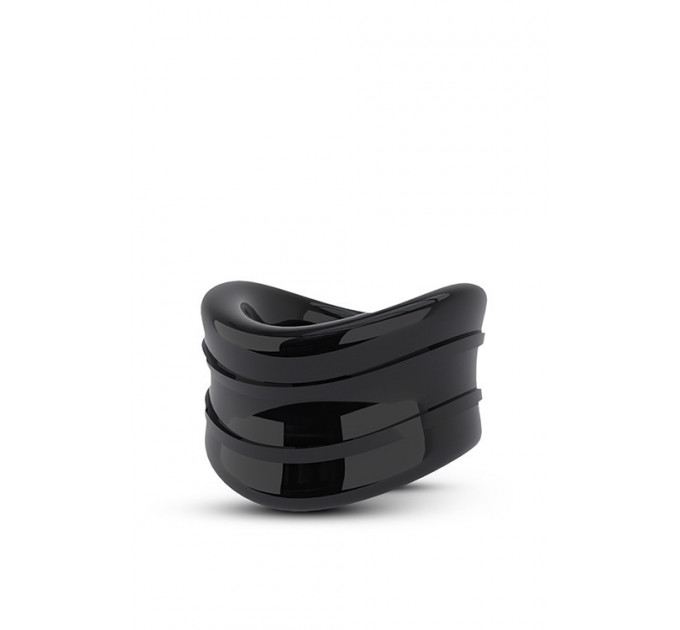 Ерекційна насадка Stay Hard Beef Ball Stretcher Snug чорна, 3.8 см
