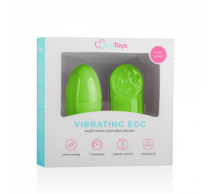 Вибраируйте с пультом Easytoys Remote Control Vibrating Egg, зеленое