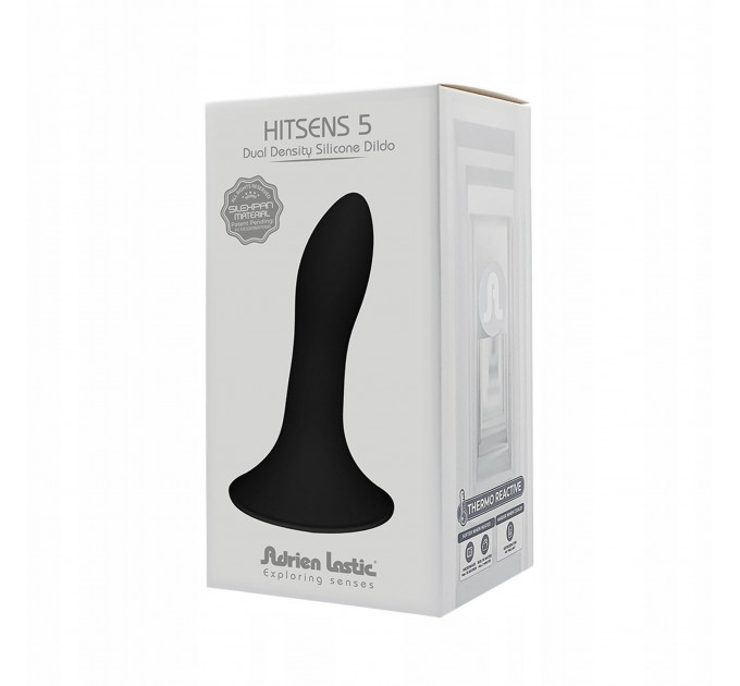 Фалоімітатор термореактивний Adrien Lastic Hitsens 5 чорний