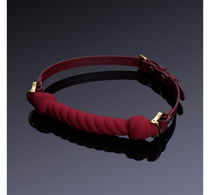 Кляп в форме жгута с узлами UPKO Desire for Mouth Bondage Collection, красный