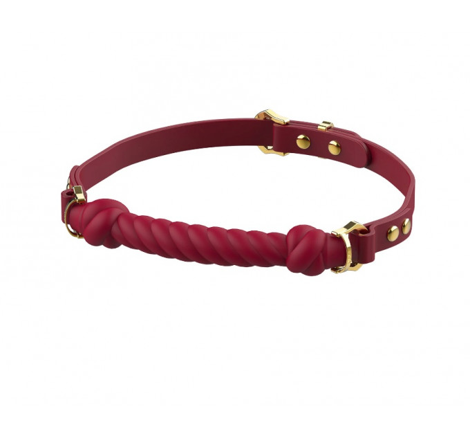 Кляп в форме жгута с узлами UPKO Desire for Mouth Bondage Collection, красный