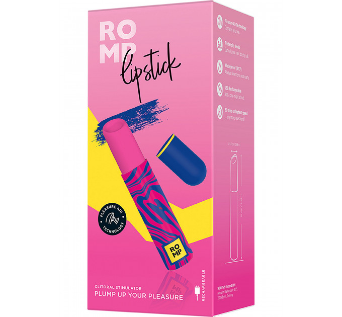 Клиторальный вибратор Romp Lipstick в виде губной памады, розовый