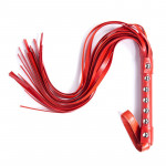 Красный флоггер с шипами DS Fetish Studded flogger red