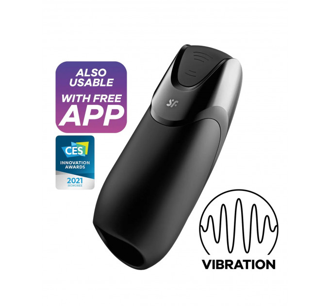 Мастуработор с вибрацией SATISFYER MEN VIBRATION+ BLACK