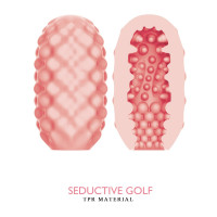 Мастурбатор міні в колбі, з рельєфом із кульок Pretty Love Seductive Golf Cupid X Egg