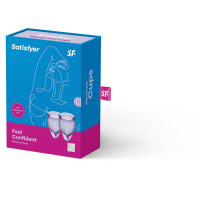 Набор многоразовых менструальных чаш Satisfyer Feel Confident, медицинский силикон, 15 мл и 20 мл