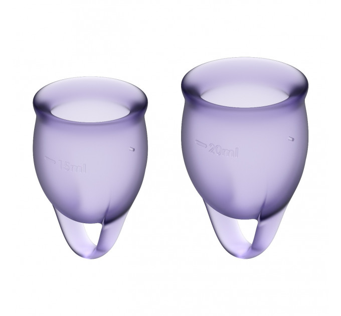 Набор многоразовых менструальных чаш Satisfyer Feel Confident, медицинский силикон, 15 мл и 20 мл