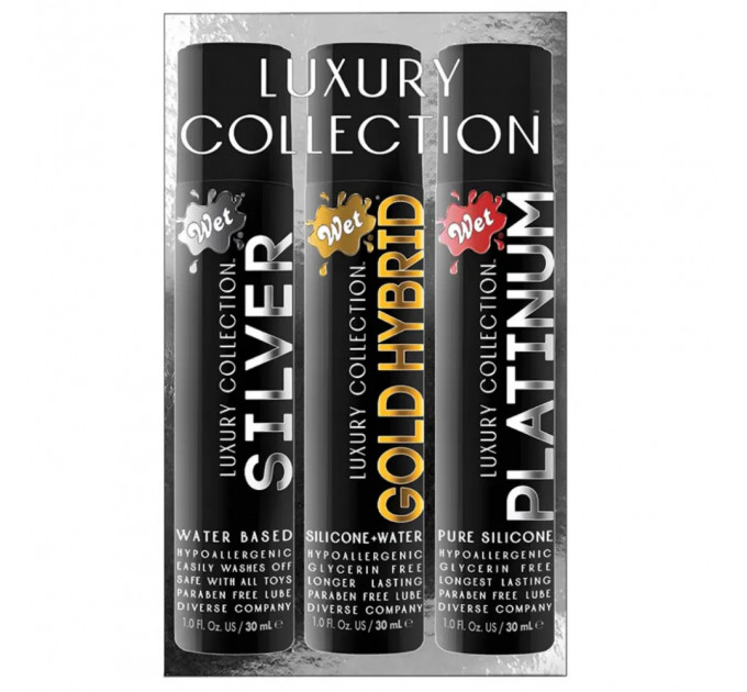 Набор лубрикантов Wet LUXURY 3 PACK, 3 шт